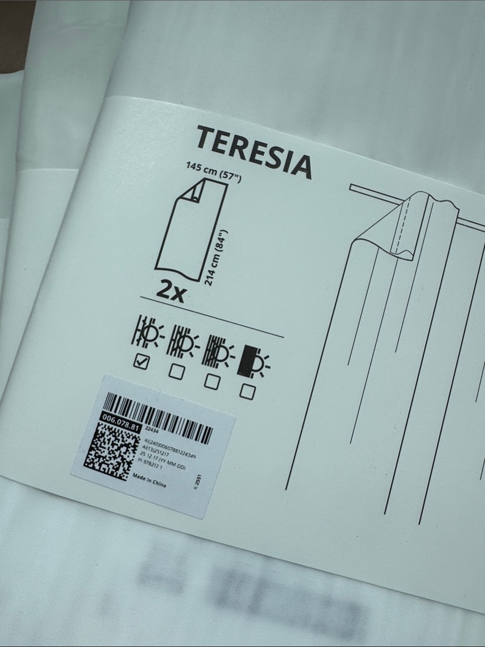 IKEA TERESIA Sheer White Curtains 57” x 84” Lot of 8 Panels NIP - Picture 2 of 2